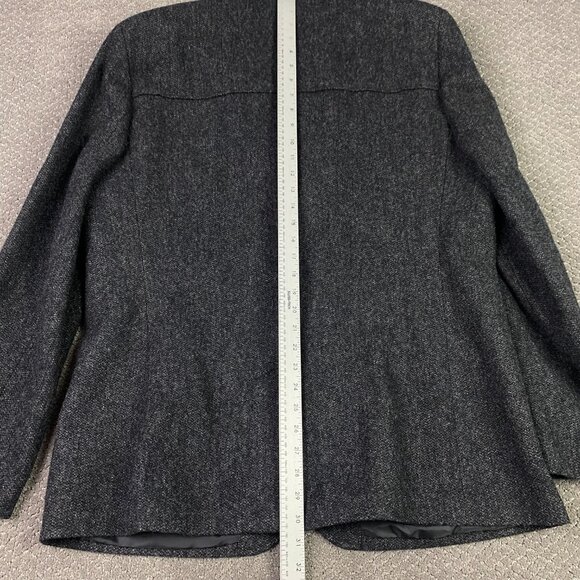 LL Bean Signature Script Tweed Blazer Jacket Sport Coat Men's 46 R Gray Donegal - Picture 14 of 15